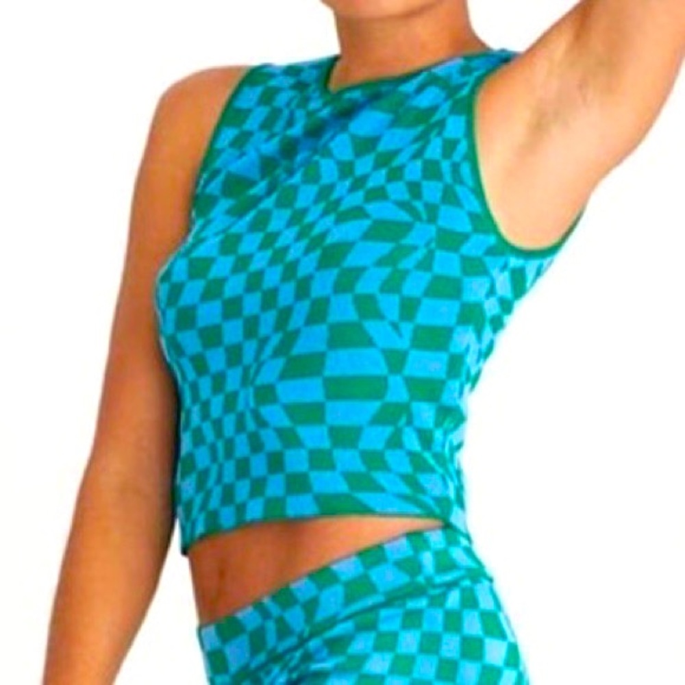 Paloma Wool Enya Blue Green top